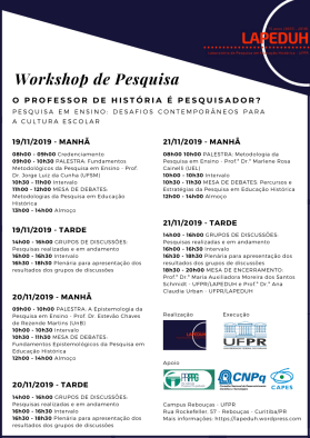 CARTAZ WORKSHOP DE PESQUISA
